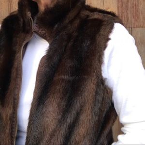 Reversible Faux Fur Vest S